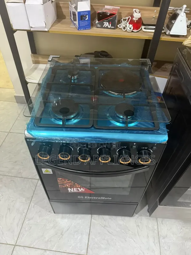 ElectroMate 50x55 Free Standing Gas Cooker - 3 Gas Burners, Hot Plate - 1