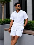 AnLuxe Set ya Shorts za Linen za Wanaume Vipande 2 - 1