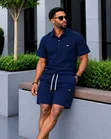 AnLuxe Set ya Shorts za Linen za Wanaume Vipande 2 - 4