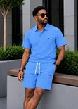 AnLuxe Set ya Shorts za Linen za Wanaume Vipande 2 - 5