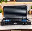 Olelon Black 2-Burner Gas Stove - 2