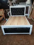Zenith 4x6 Black Marble Tufted Bed - 1