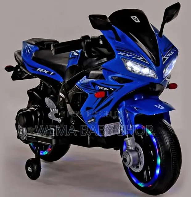 Kids Electric Motorbike with Rubber Wheel (Ages 2-10) - 1