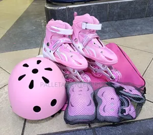 Skates Set Kamili na Helmet Ngumu