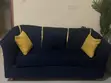 Ideal Sofa Set 6 Seater - Bluu ya Navy na Dhahabu - 1