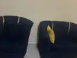 Ideal Sofa Set 6 Seater - Bluu ya Navy na Dhahabu - 2