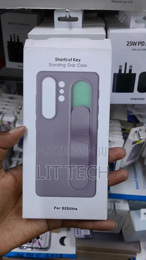 Samsung S25 Ultra Standing Grip Case with Wristband - 1