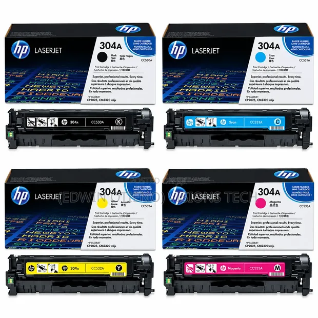 HP 304a (CC530/1/2/3a) Laser Toner Cartridges - 1
