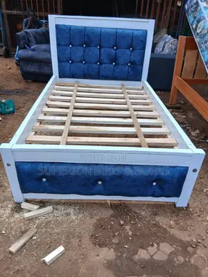 4x6 Blue Panel Mock Bed Frame
