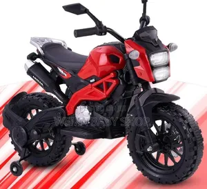 Kids Electric Ride-On Motorbike with Training Wheels (2-10yrs)