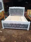 Superior Beds Kitanda cha Mocket 5x6 Grey chenye Tufting na Uchoraji - 2