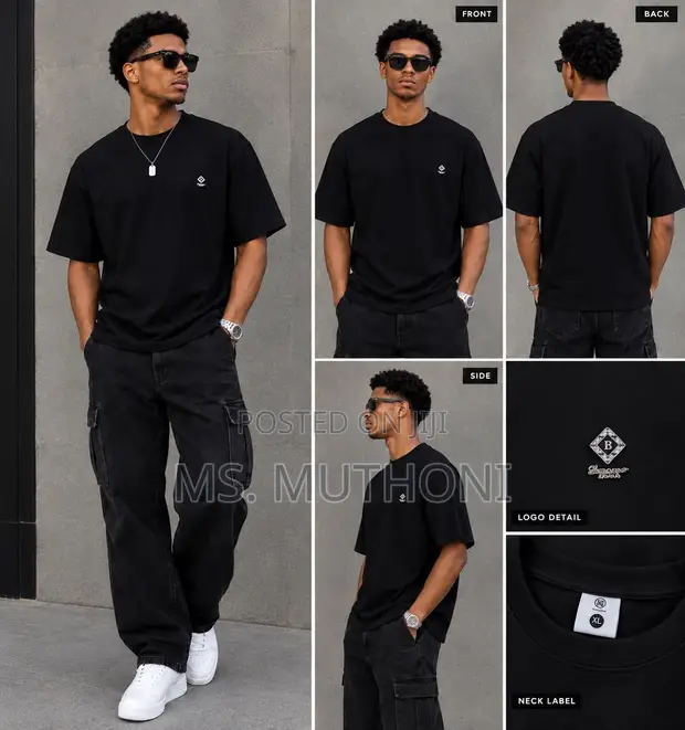 T-Shirt za Urban Minimalist Drop Shoulder (L-4XL) - 1