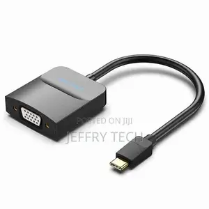 Vention Type-C to VGA Adapter 0.15M Nyeusi