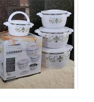Set of 4 White Casserole Hotpots