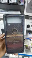 Kasha la Carbon Fiber la Mchoro wa Kiafrika kwa Samsung Galaxy Z Flip 3 - 1