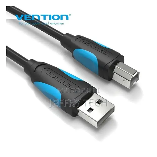 Vention USB 2.0 A Male to B Male Print Cable 1.5M Black - 1