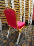 Kiti cha Mkutano cha Heavy-Duty - Teal Velvet & Gold Frame - 3