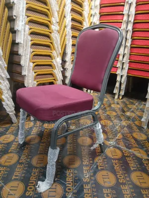 Heavy-Duty Maroon Fabric Conference Banquet Chair