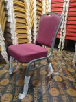 Heavy-Duty Maroon Fabric Conference Banquet Chair - 1