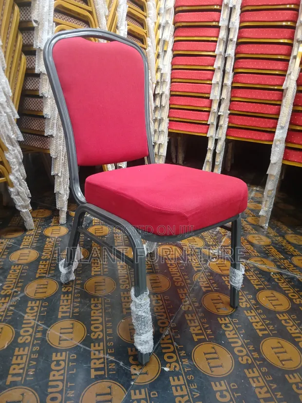 Heavy-Duty Conference Banquet Chair - Teal Fabric, Gold Frame - 1