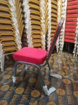 Heavy-Duty Conference Banquet Chair - Teal Fabric, Gold Frame - 2