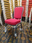 Heavy-Duty Conference Banquet Chair - Teal Fabric, Gold Frame - 3