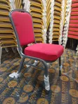 Heavy-Duty Conference Banquet Chair - Teal Fabric, Gold Frame - 5
