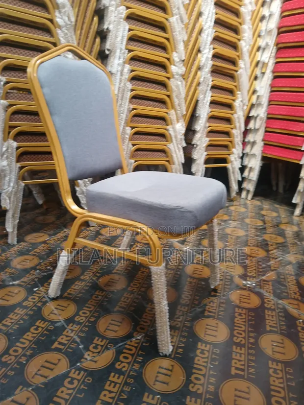 Grey High-Density Heavy-Duty Conference Banquet Chair - 1
