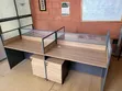 Boss Office Products 4-Way Workstation - Brown - 1