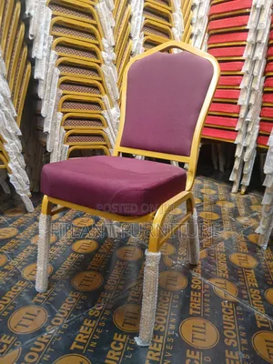 Maroon and Gold Heavy-Duty Conference Banquet Chair