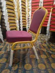 Maroon and Gold Heavy-Duty Conference Banquet Chair - 3