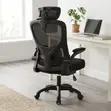 Office Staff Mesh Chair with Flip Arms - Brand New - 1