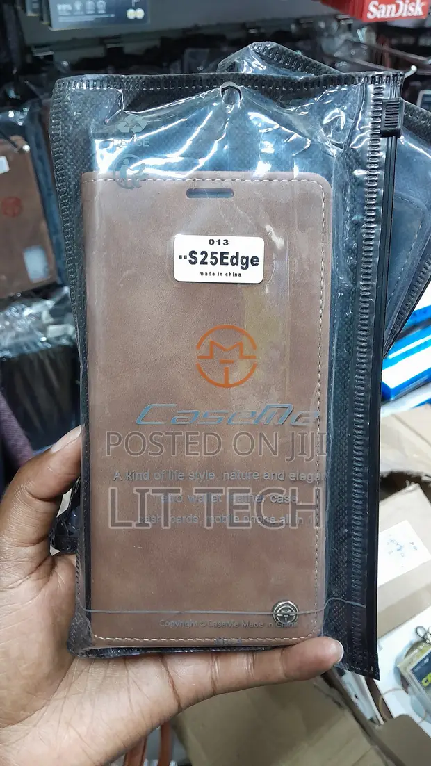CaseMe Leather Flip Cover for Samsung Galaxy S25 Edge - 1