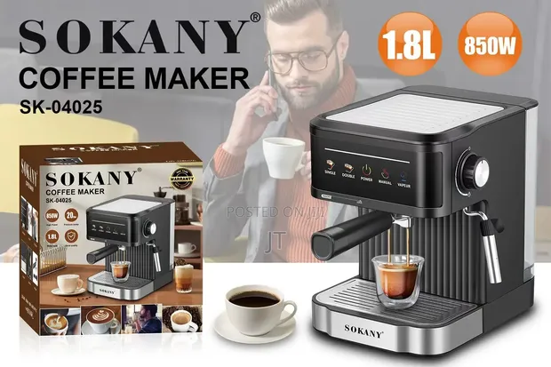 Sokany SK-04025 Espresso Coffee Maker - Brand New - 1