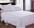Premium White Cotton Sateen Bedsheet Set - 4pcs - 3