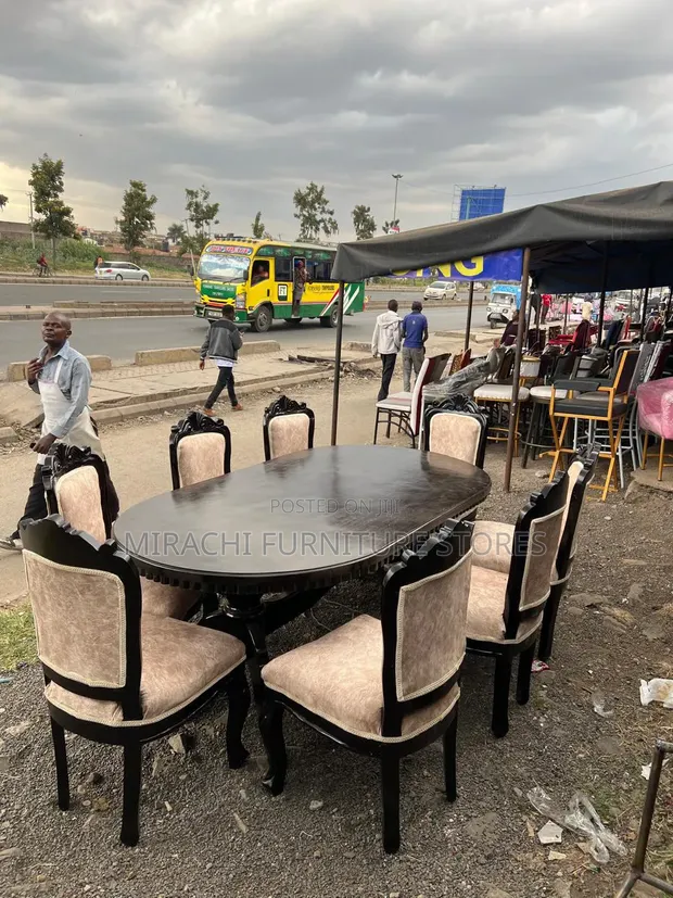 Dining Table Set with 6 Chairs - 1