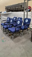 Imported Blue Church Chairs (Brand New) - 1