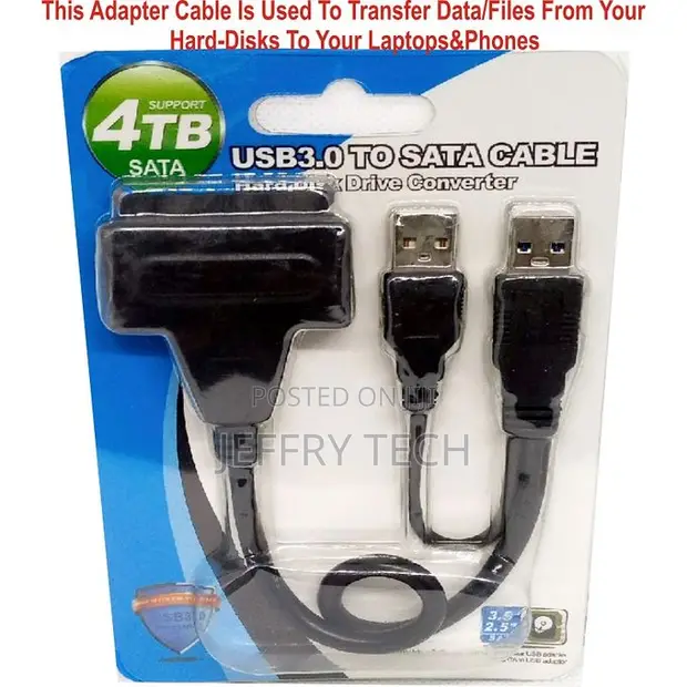 USB 3.0 to SATA Adapter Cable for 2.5" SSD/HDD - 1