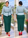 Senori Maxi Dress Maridadi ya Peplum - 1