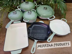 11pc Cast Iron Cooking Pot Set - Multipurpose, Easy to Maintain