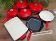 11pc Cast Iron Cooking Pot Set - Multipurpose, Easy to Maintain - 2