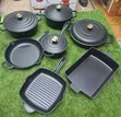 11pc Cast Iron Cooking Pot Set - Multipurpose, Easy to Maintain - 5