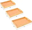 3-in-1 Nesting Bamboo Wooden Tray Set - 2