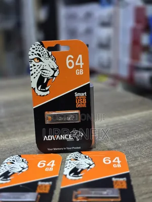 64GB Quality Advance Flash Drive - Silver Metal