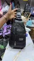 Mkoba wa Kifua wa Jeep Nyeusi wa Ngozi - 1
