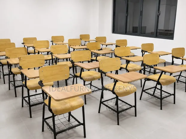 Classroom Writing Pad Chair - Wooden Lecture Chair - 1