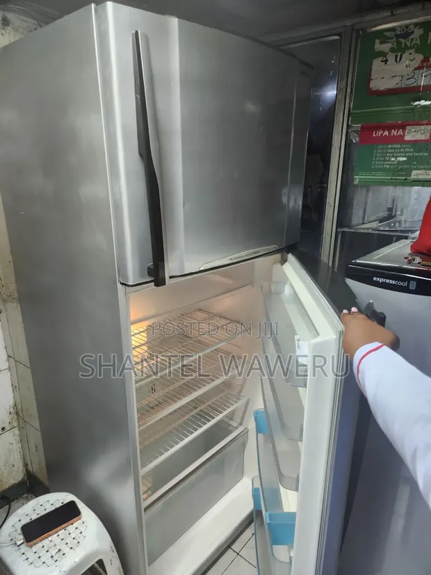 Tested & Working Silver Premier 500L Double Door Fridge - 1