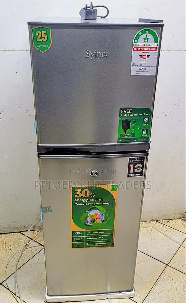 Syinix 138L Double Door Refrigerator - Brand New - 1