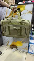 Jungle Green Dengao Medium Canvas Travel Bag - 1