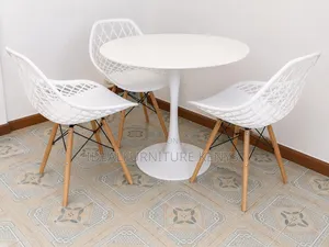 Round White Dining Set
